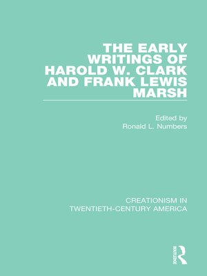 cover image of The Early Writings of Harold W. Clark and Frank Lewis Marsh